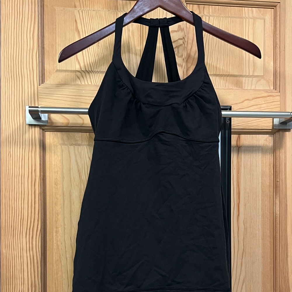 Lululemon Black Halter Built in Support Top Sz 8